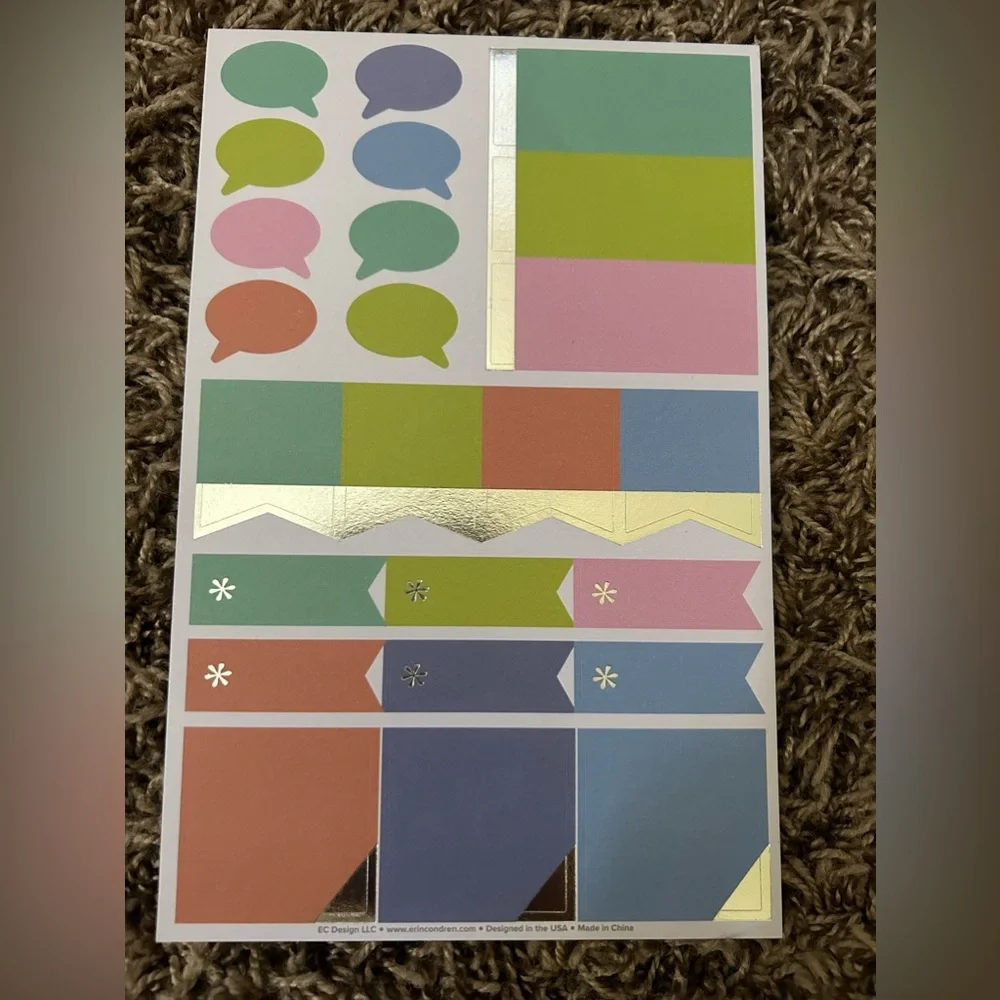 Erin Condren 7 Sheet Sticker Bundle #4 of 5